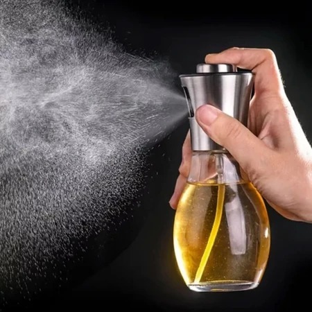Galheteiro Vidro Spray 200ml Azeite Óleo Temperos Cozinha Dispenser Vidro Borracha Dosador Casa