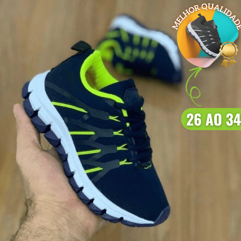 Tênis Infantil Leve 26 ao 34 Confortável Para o Dia a Dia em Oferta na Shopee