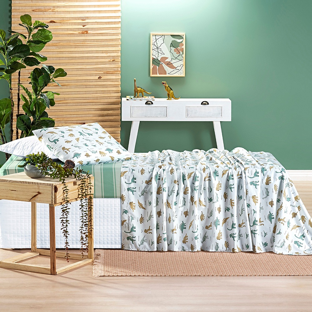 Jogo de Cama Solteiro 3 Peças Micropercal 200 Fios Tutti Kids