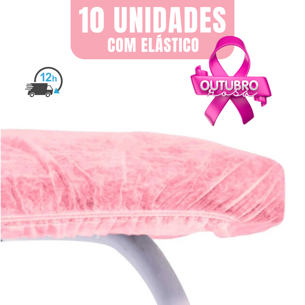 Lençol Descartável TNT Rosa Maca 2,00x0,90 C/ Elástico 10 Unidades Anvisa Soft Gramatura 20