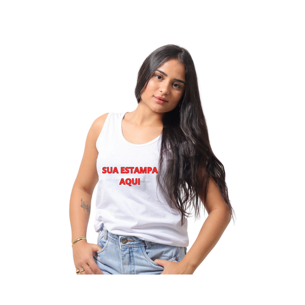 Blusa Regata Feminina Camiseta Personalizadas Estampadas