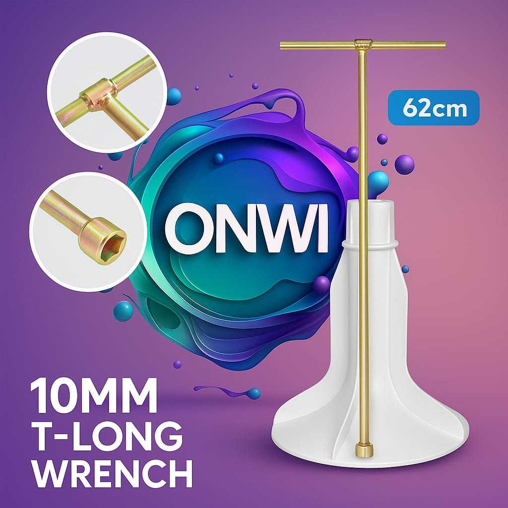 Chave T Cor Amarela 10mm Longa 62cm para Agitador