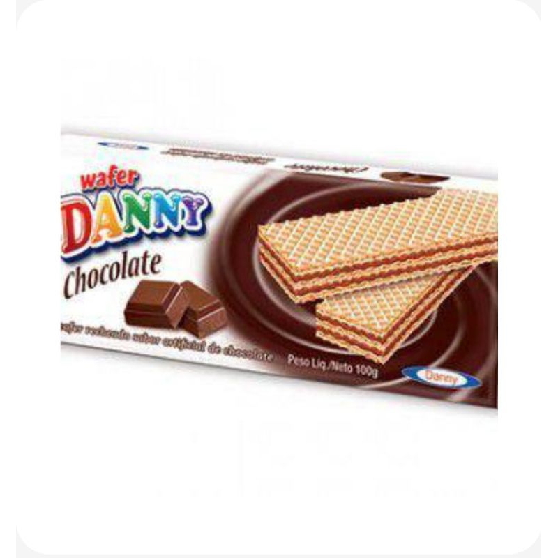 kit 10 Bolachas Wafer Danny Morango ou Chocolate 70grs em Oferta na Shopee