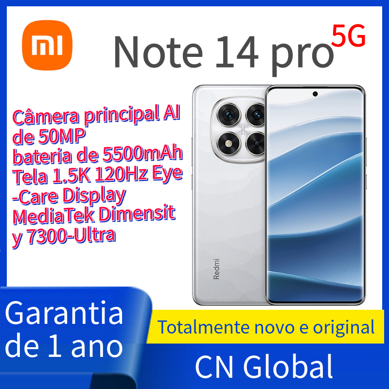 Original Xiaomi redmi note 14 pro 5g Celular 256GB 512GB 5500mAh CN Global