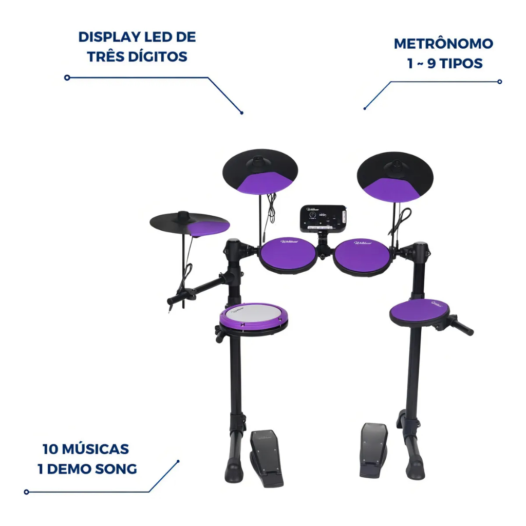 Bateria Eletrônica Waldman Virtual Mesh Vm-9 VM9 - detalhe