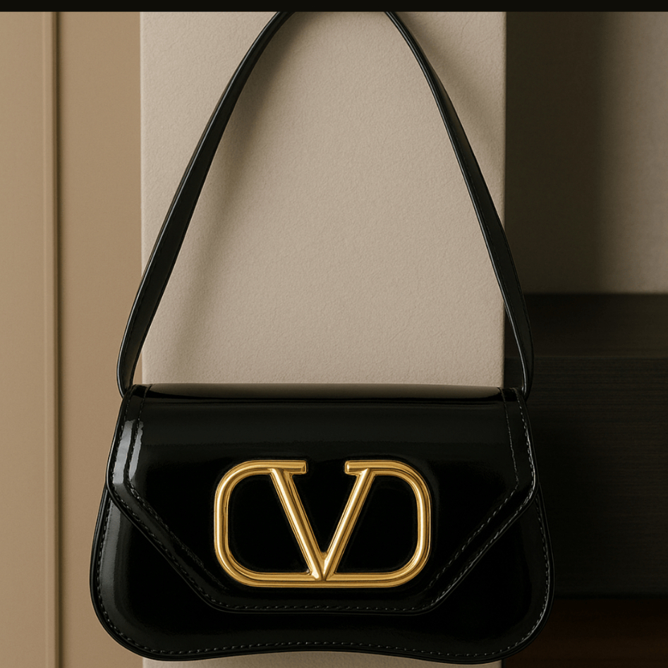 Bolsa Elegante V Metalizada Ombro e Alça Corrente Transversal Baguete Estilosa Festa Casual em Oferta na Shopee