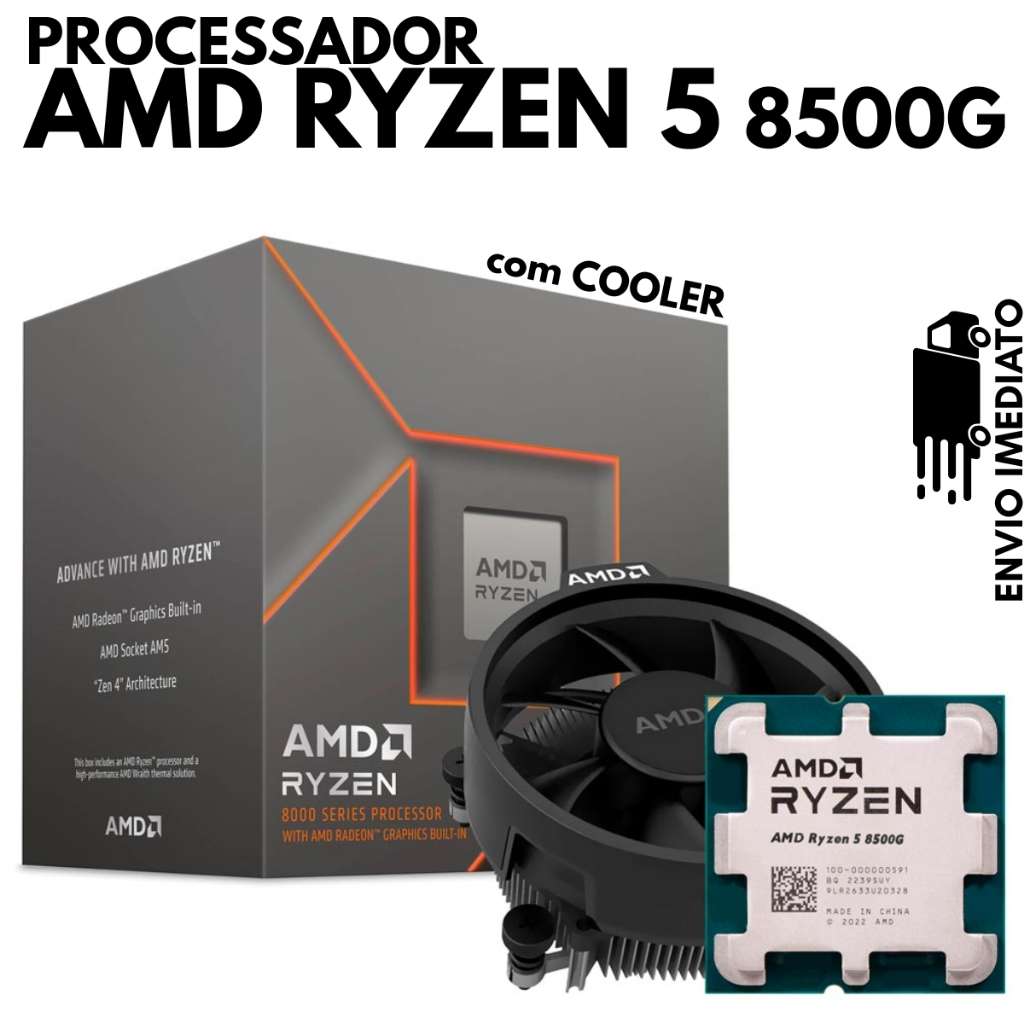 Processador AMD Ryzen 5 8500G AM5 5.0GHz 6 Núcleos / 12 Threads