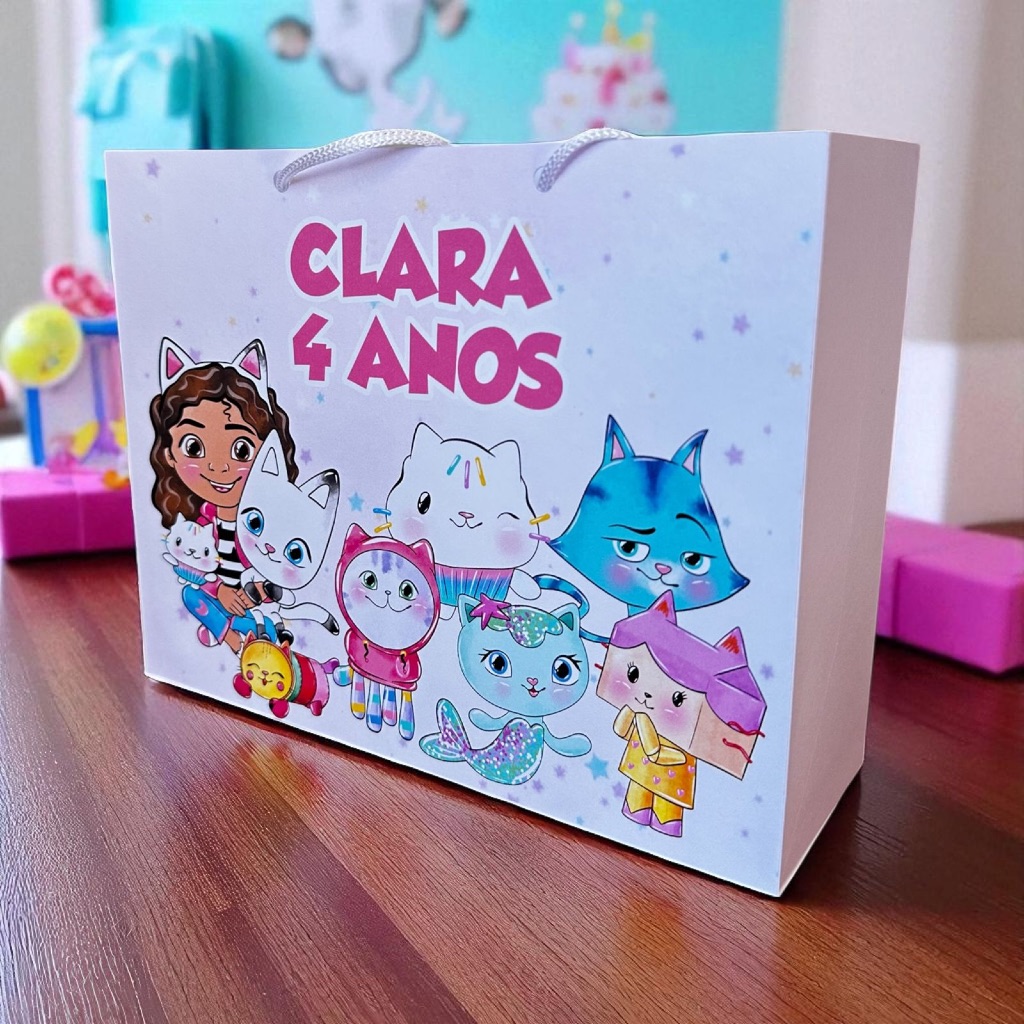 SACOLINHA CASA MÁGICA DA GABBY Personalizado | Sacolinha | Lembrancinha | Mimos | Aniversário GABBY DOLLHOUSSE