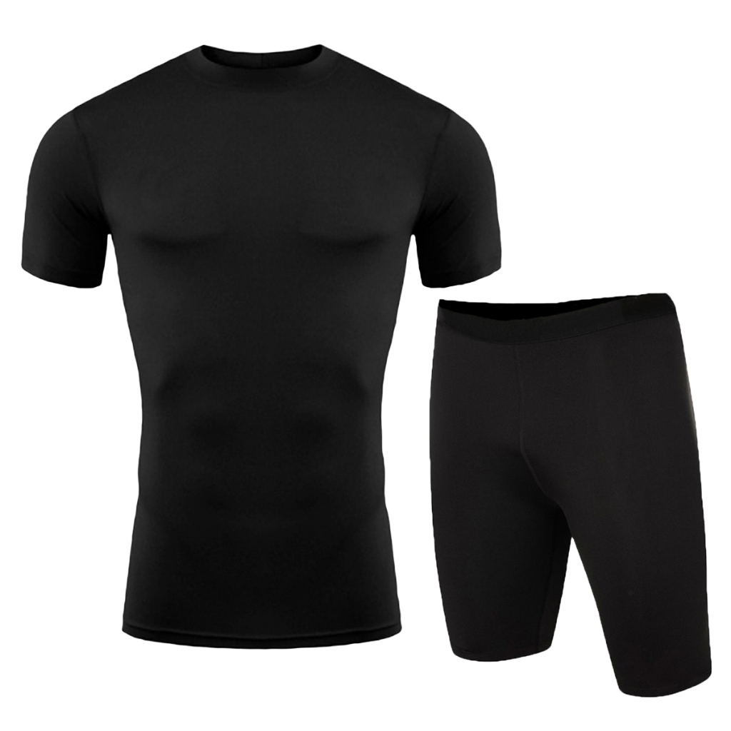 Conjunto Térmico Curto Kit Bermuda + Blusa Curta Uv Segunda Pele Proteção Uv 50 Ótima Qualidade