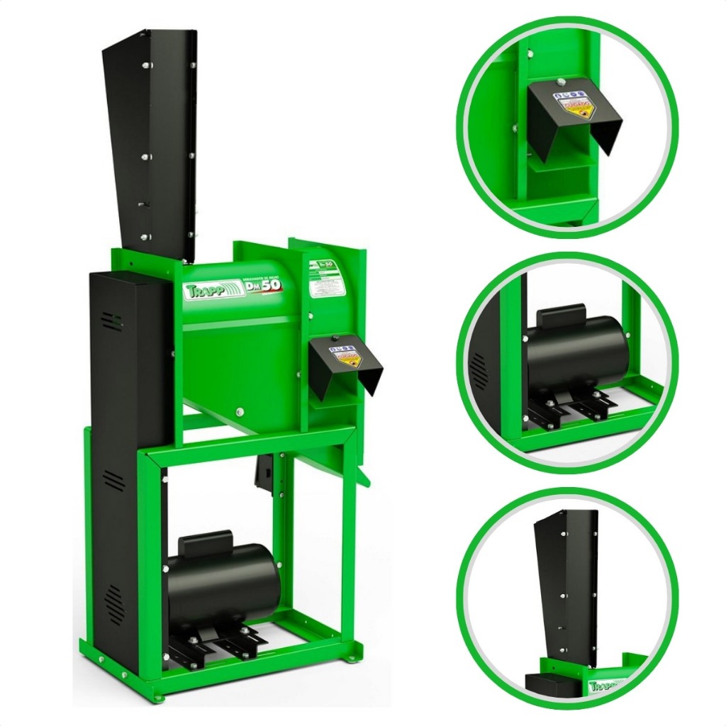 Debulhador Milho Seco Trapp Motor Elétrico DM 50 2CV Profissional Máquina Debulhar Espiga Grãos Nr12