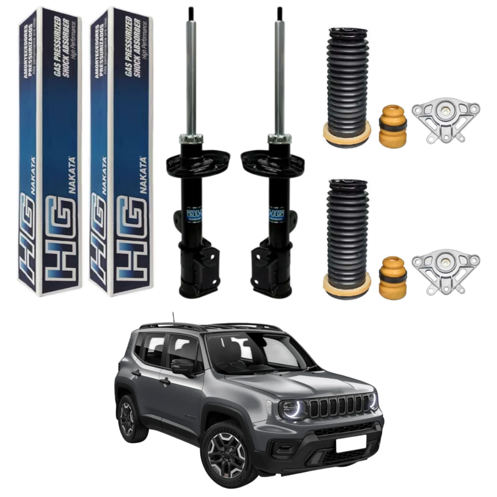 PAR AMORTECEDOR TRASEIRO RENEGADE 4X4 2015 A 2021 NAKATA + KIT