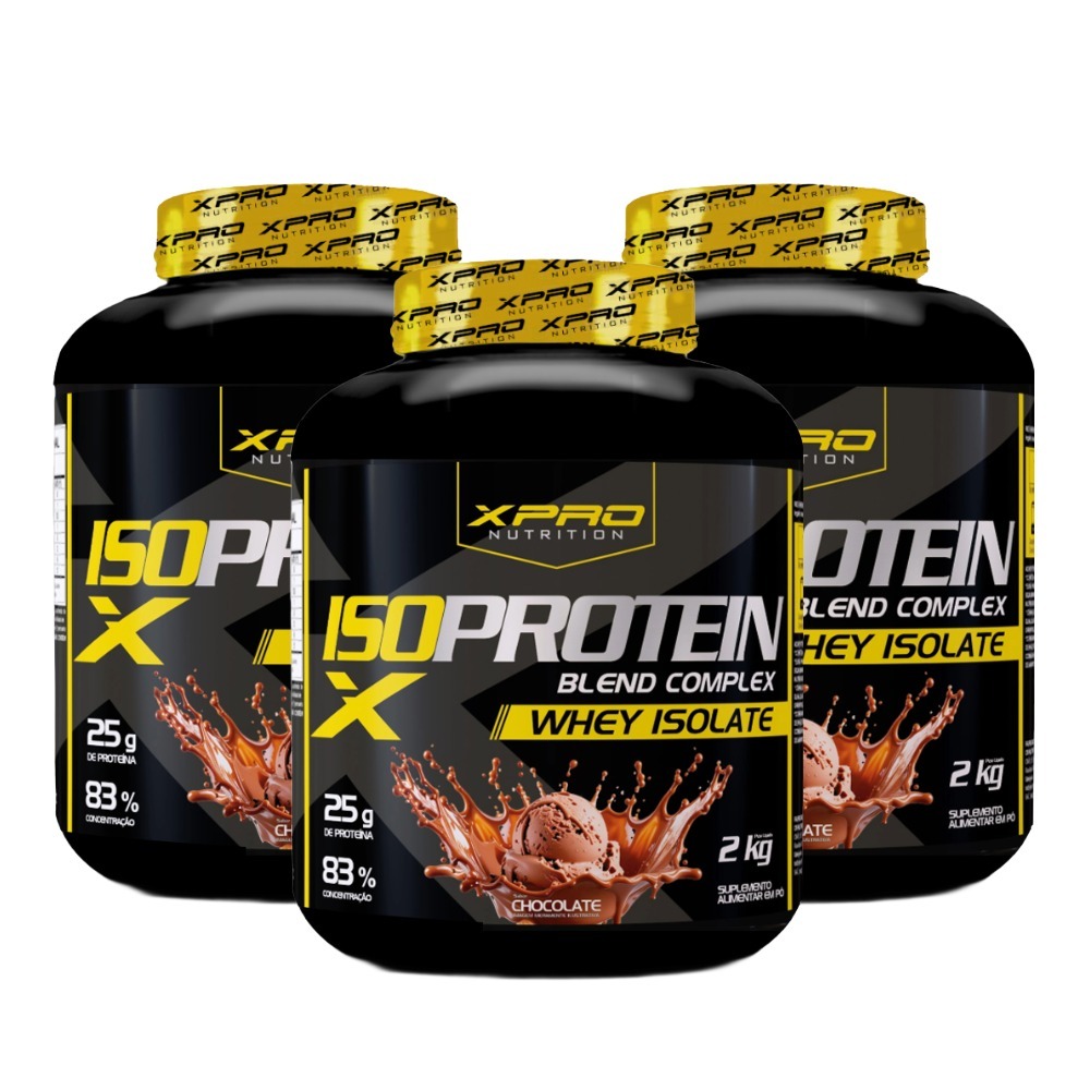 Kit 3x Whey Protein Isolado Iso Blend Complex -  XPro Nutrition