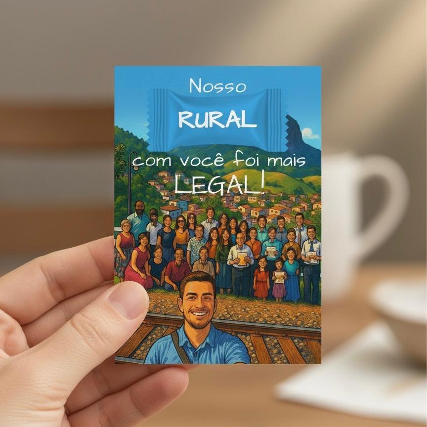 200 Balas Personalizadas com Cartão de Agradecimento 10x7cm  | Fazemos em Qualquer Tema