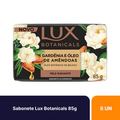 Kit 6un Sabonetes Em Barra Lux Botanicals Gardênia E Óleo De Amêndoas Com 85g