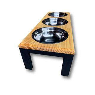 Comedouro Elevado Triplo Para Cães e Gatos - Tamanho M em Oferta na Shopee