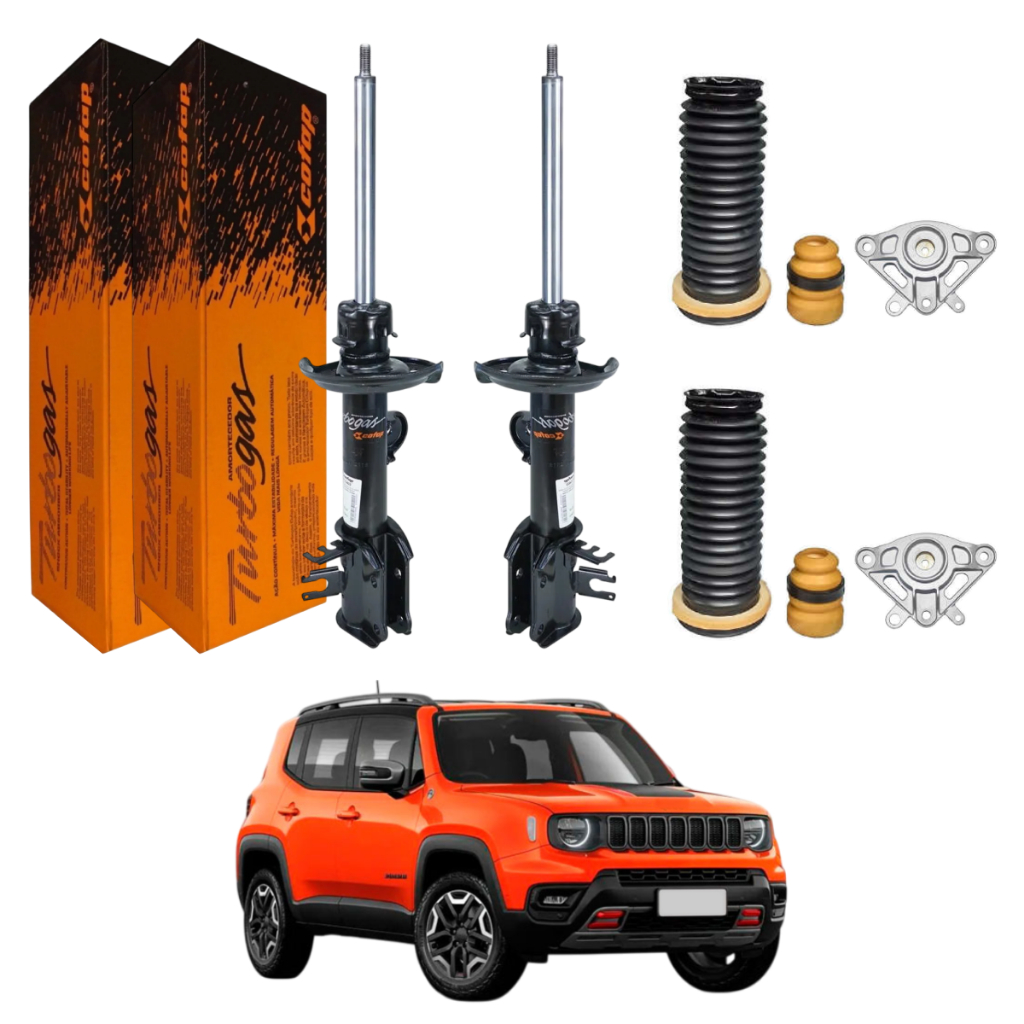 PAR AMORTECEDOR TRASEIRO RENEGADE 4X2 1.3 T270 2022 A 2025 COFAP + KIT