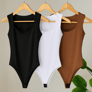 Kit 3 Body Feminino Regata Suplex Liso Alça Larga Decote Quadrado Casual em Oferta na Shopee