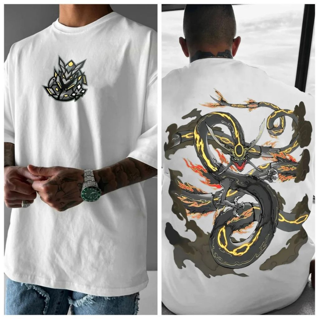Camiseta Oversized Pokémon Rayquaza Mega Form Aftersoul Unissex Plus Size P ao G5 100% Algodão