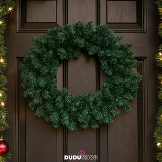 Guirlanda Natal Festão Aramado Coroa 40cm 120 Galhos Verde Decoração Natalina Guirlanda Festas VMP em Oferta na Shopee