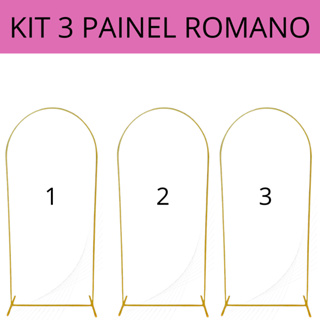 KIT 3 Painel Arco Romano de Ferro 2x1m | Arco Desmontável para Decoração de Festas | Alta Qualidade em Oferta na Shopee