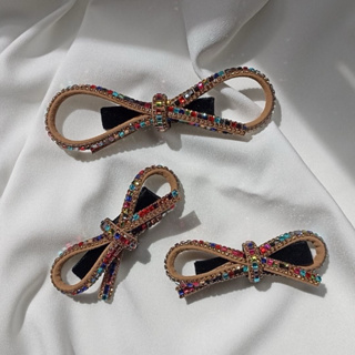 Bico De Pato Laço Moda Brilhante - Presilha Com Strass em Oferta na Shopee