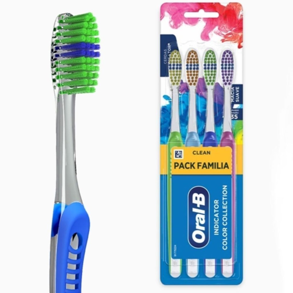 Pacote C/4 Escova de Dentes Oral-B Indicator em Oferta na Shopee