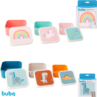 Kit 3 Potinhos Buba Magic Infantil | Potes Para Lancheira, Frutas e Papinha, Livre de BPA em Oferta na Shopee