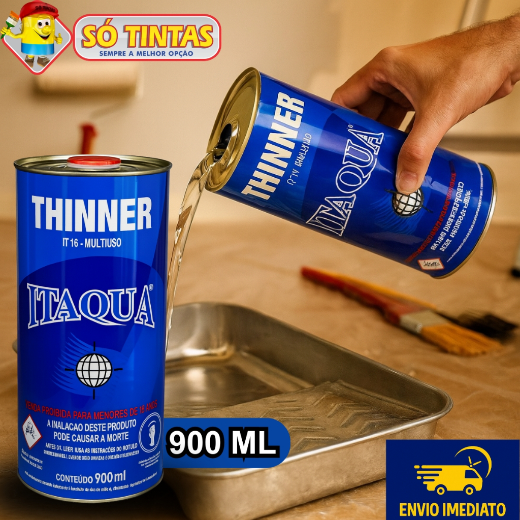 Thinner Itaqua IT-16 900ml, Diluente Multiuso Profissional, Limpeza, Tintas, Vernizes,  Automotivo em Oferta na Shopee