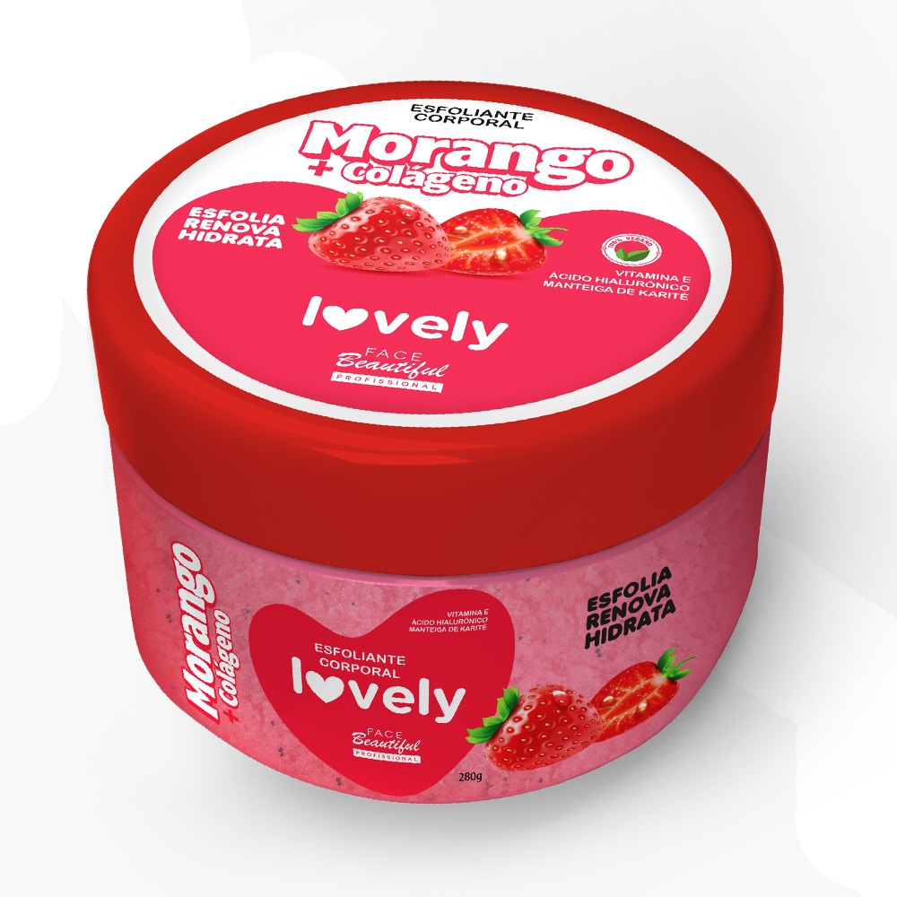 Esfoliante Corporal Potinho Cheiro de Fruta Lovely Face Beautiful 280g em Oferta na Shopee