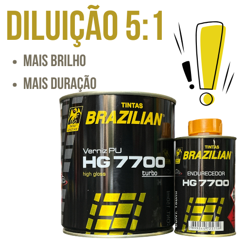 Verniz Automotivo Pu Hg 7700 Brazilian 900ml Com Catalisador — imagem 2 de 2