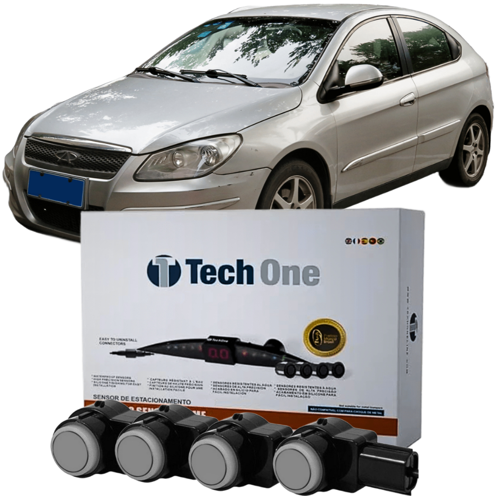 Sensor de Estacionamento Ré OEM Prime 4 Pontos Com Acabamento Chery Cielo Tech One