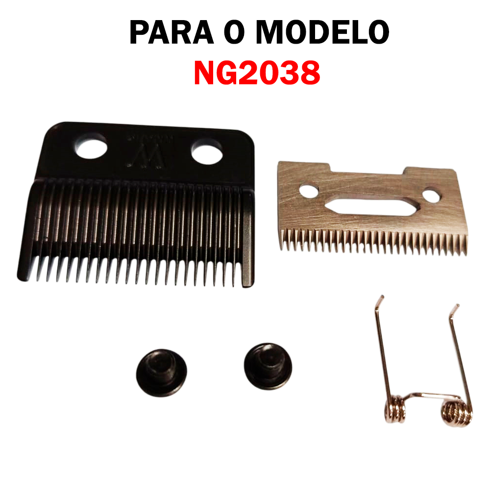 Kit Lamina Para Maquina de Cabelo Wmark Ng 2038 Profissional em Oferta na Shopee