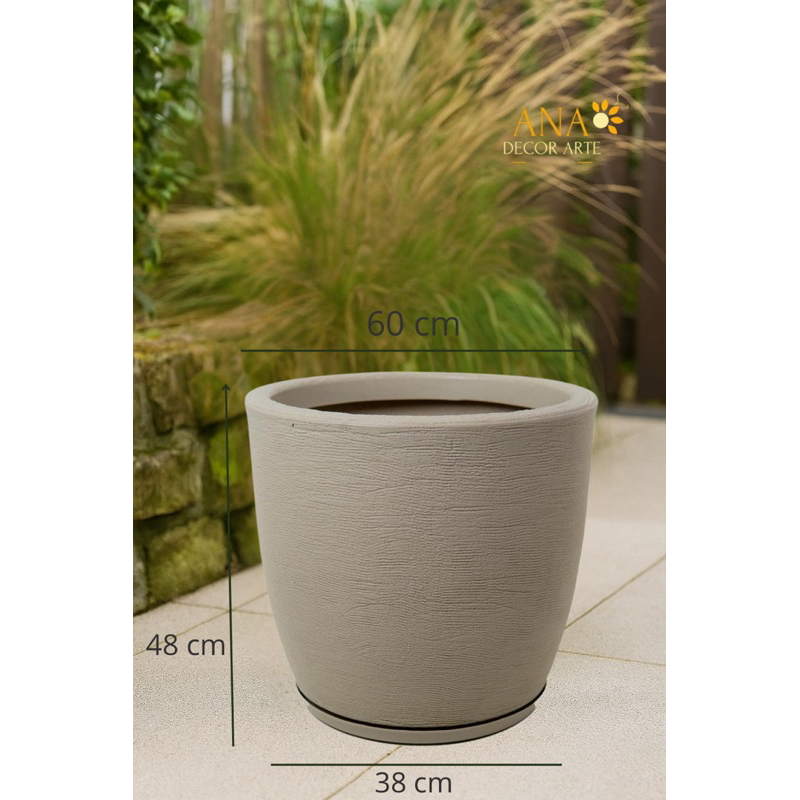Vasos Para Plantas Grande Para Jaboticaba / plantar frutífera Bojo Escovado 48x60x38 n•5 Com Prato Coletor em Oferta na Shopee
