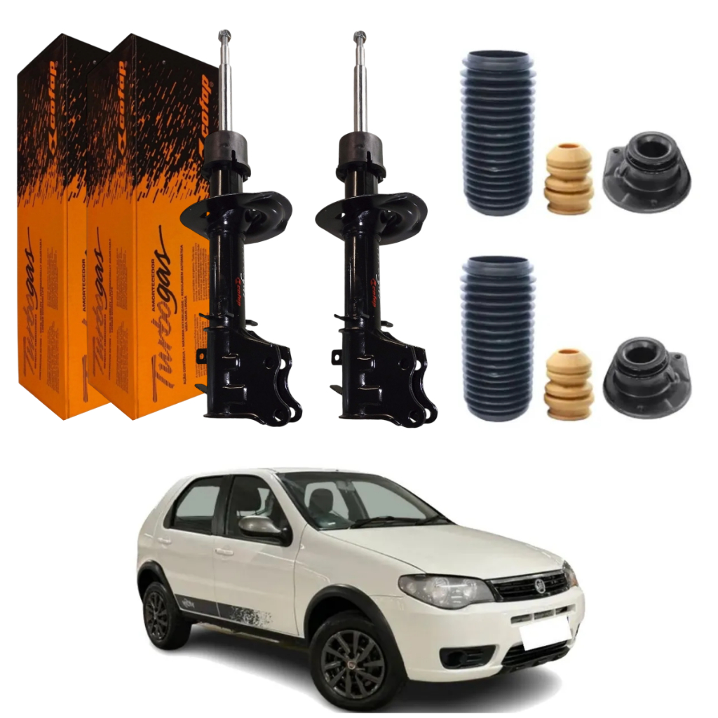 PAR AMORTECEDOR DIANTEIRO PALIO ECONOMY E WAY 2009 A 2016 COFAP + KITS