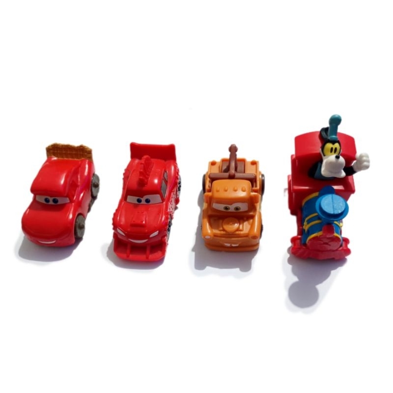 kit carrinho brinquedo carros cars disney pixar mc donalds relâmpago mcqueen pateta goofy nerd geek