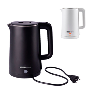 Chaleira Elétrica Térmica Moderno 1.5 L preta e branca 110V/220v OliverHome em Oferta na Shopee