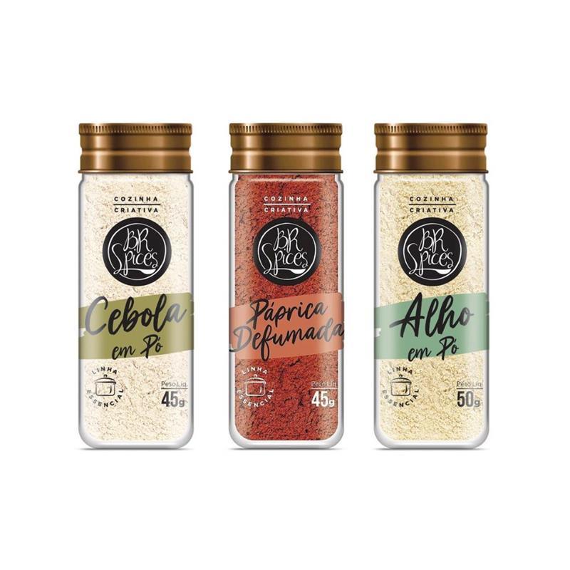 Kit Temperos Essenciais BR Spices – 3 Sabores