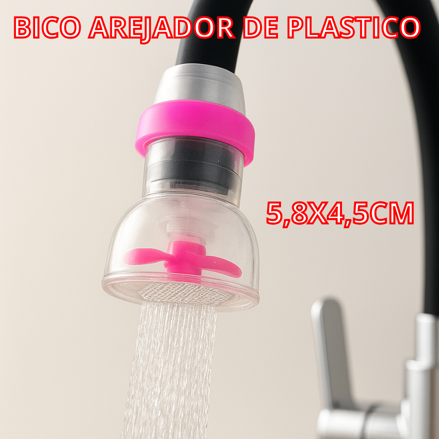 Bico Arejador De Torneira Para Cozinha Pia Chuveirinho De Plástico 5,8X4,5CM Prático E Resistente