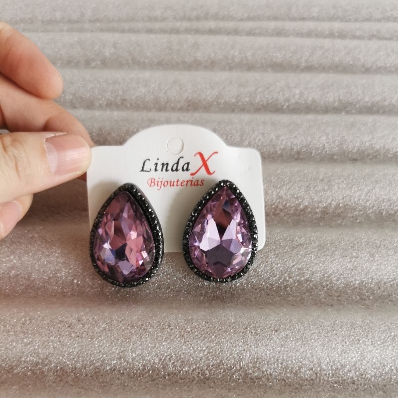 💎 Brinco Feminino Luxo Gota com Cristal Lapidado — Brilho, Sofisticação e Elegância em Cada Detalhe B55043-3 em Oferta na Shopee