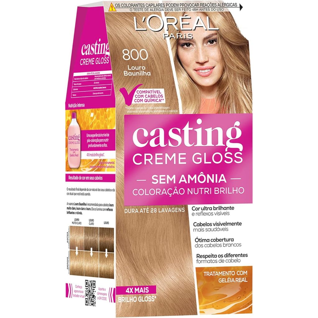 Tinta De Cabelo Casting Creme Gloss 800 Louro Baunilha em Oferta na Shopee