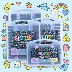 Marcador Metálico Glitter Dupla Ponta 12/24/36/48/60 Canetas Brilhante FUSHANG