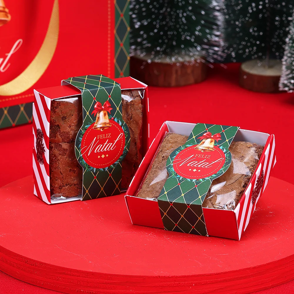 100 CAIXA PARA BROWNIE NATAL VINTAGE 5204 ( JANGO NATAL 2025 )