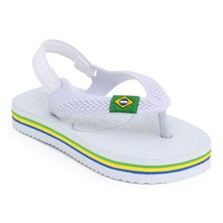 Chinelo De Dedo Bebê Sandália Infantil Elastico Super Macia Leve Confortável Detalhe Bandeira Brasil em Oferta na Shopee