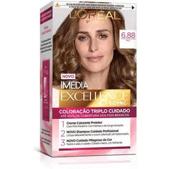 Tinta De Cabelo Imédia Excellence Creme Cor 6.88 Mel