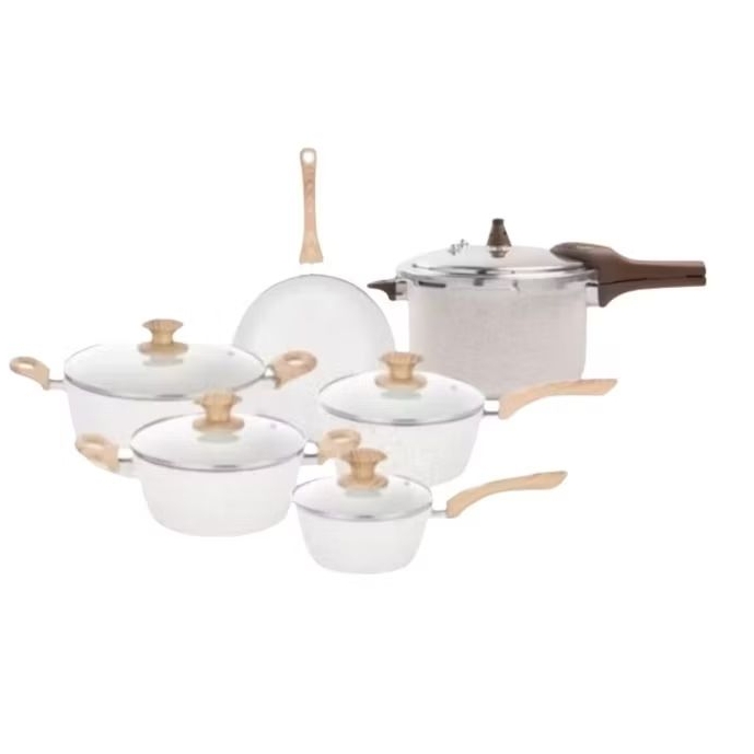 Jogo de panela indução Cerâmica+ Panela de pressão brinox