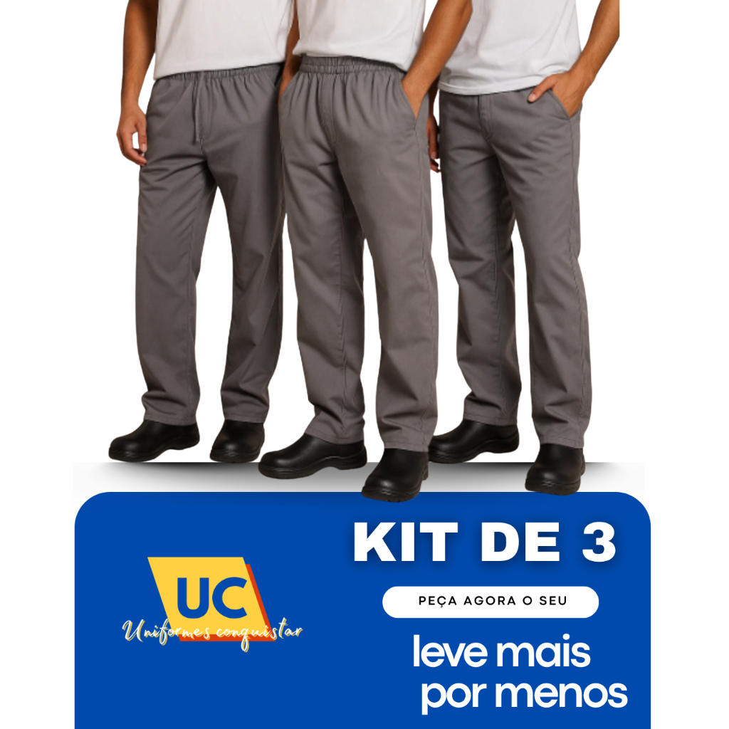 KIT COM 3 CALÇAS DE BRIM PESADO – A ESCOLHA INTELIGENTE DE QUEM TRABALHA DURO — imagem 2 de 2