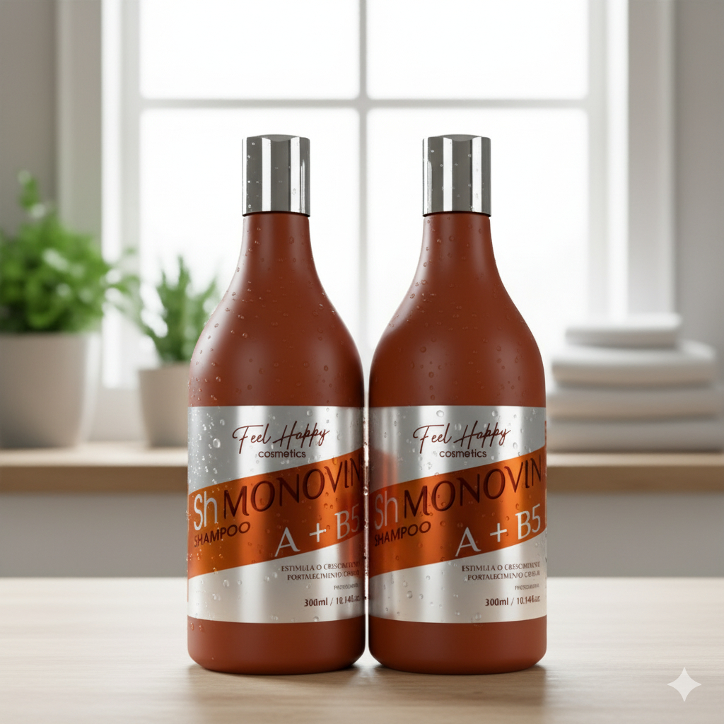 Kit Cresce Cabelo Vit Pro A e B5 300ml Feel Happy