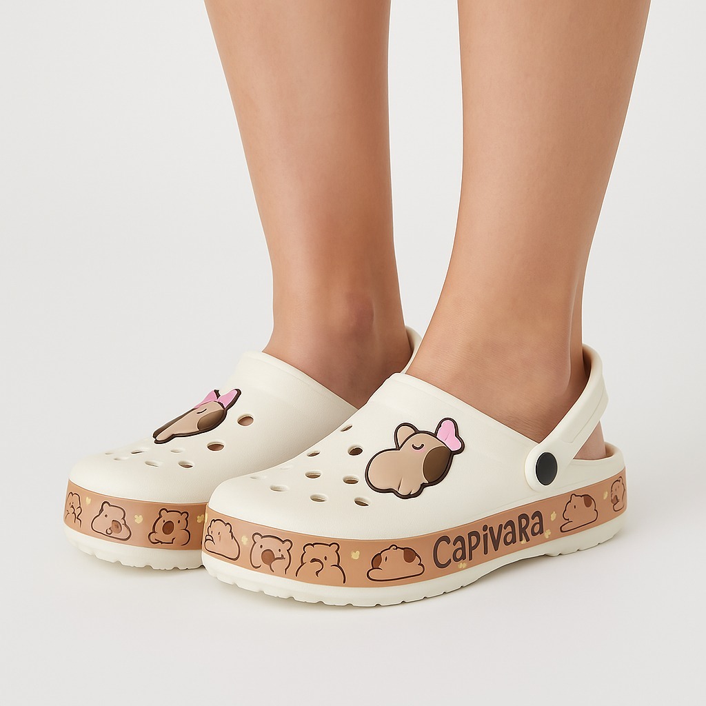 Babuche Adulto Capivara Leve Macio Confortável Unissex Antiderrapante