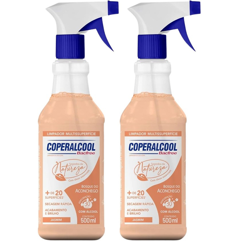 Kit 2 Limpadores Coperalcool Segredos da Natureza Limpador Multissuperfícies Jasmim em Oferta na Shopee
