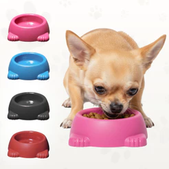 Comedouro Bebedouro 260 ML Patinhas Pata Pet Para Cães e Gatos Pequeno Porte Pote